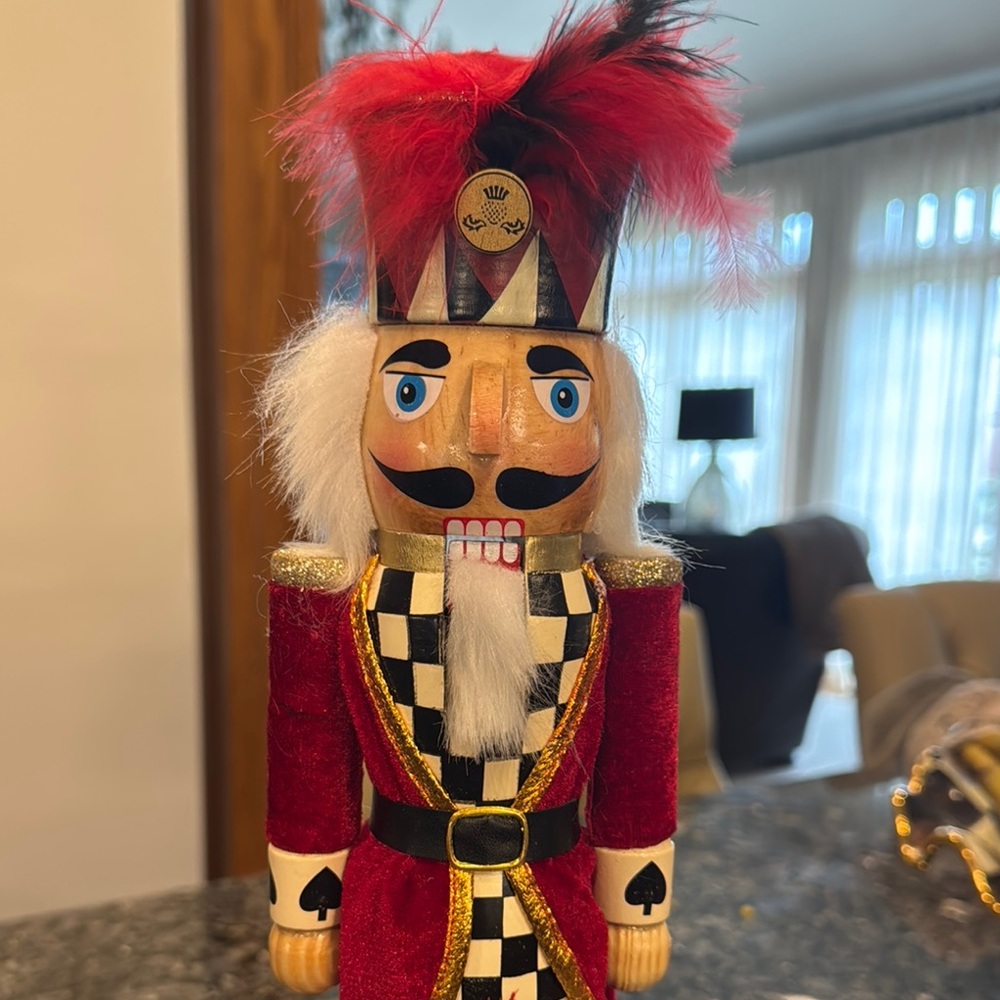 Red and Black Nutcracker Figurine